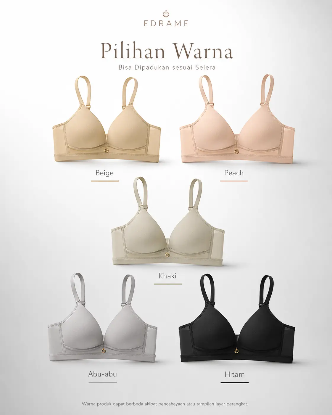 EDRAME bra push up seamless 659 dengan detail pendant — detail 11