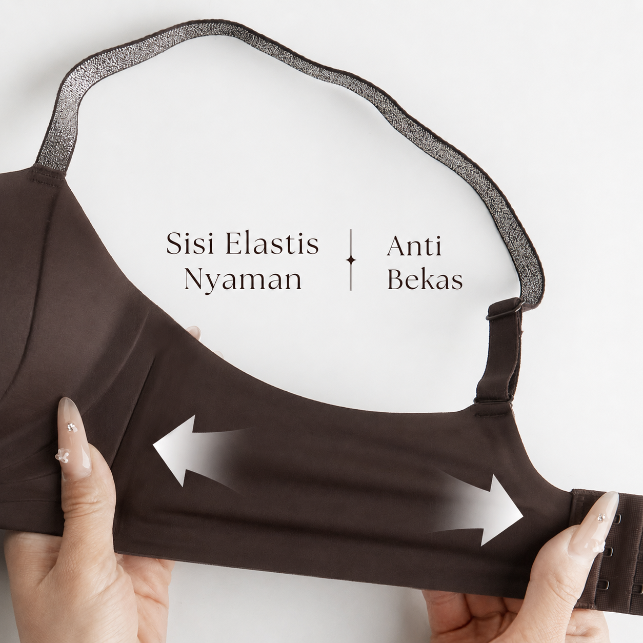 EDRAME bra push up tanpa kawat 99128 dengan cup 3D dan tali berkilau — detail 10