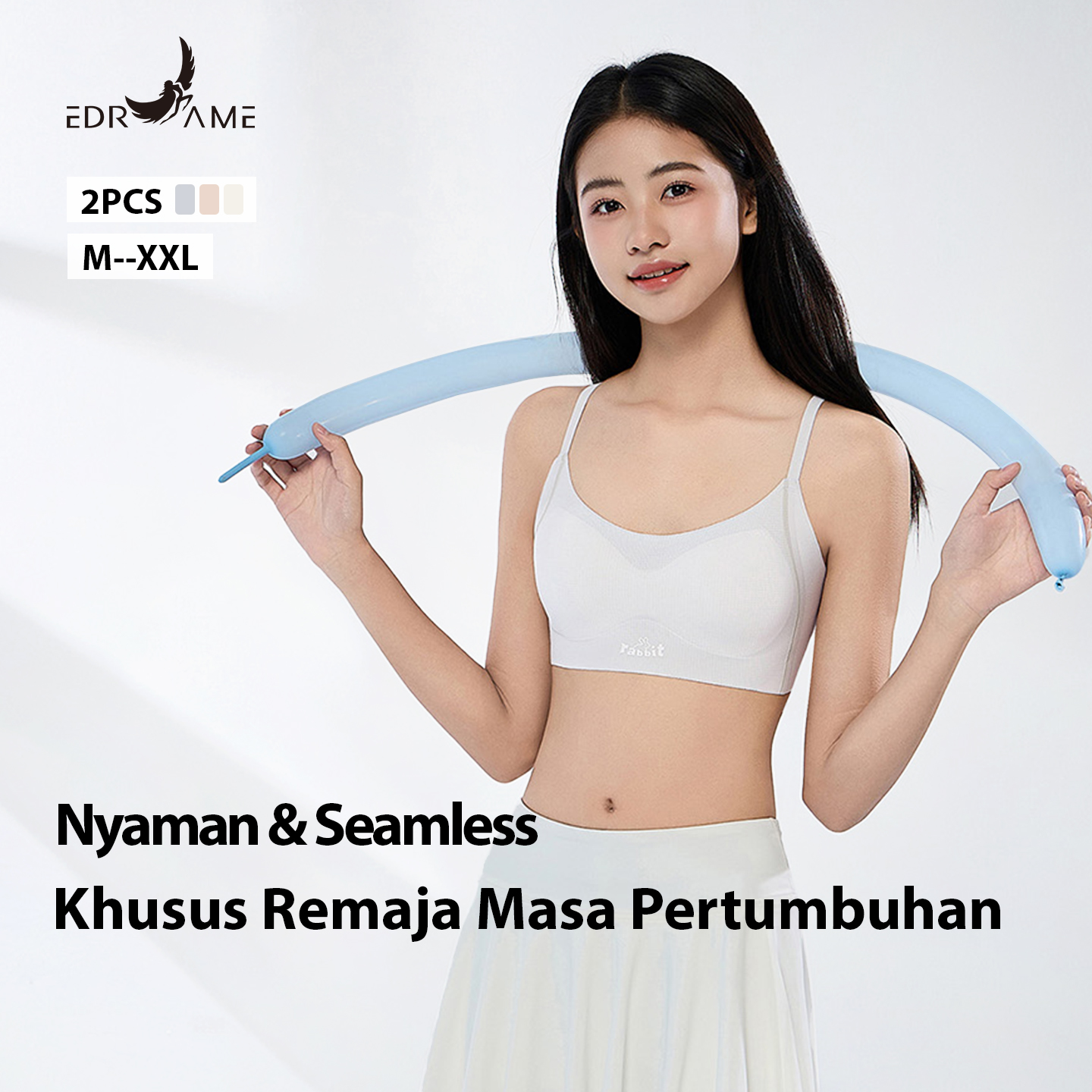 EDRAME miniset bra remaja seamless tanpa kawat S004 — detail 4
