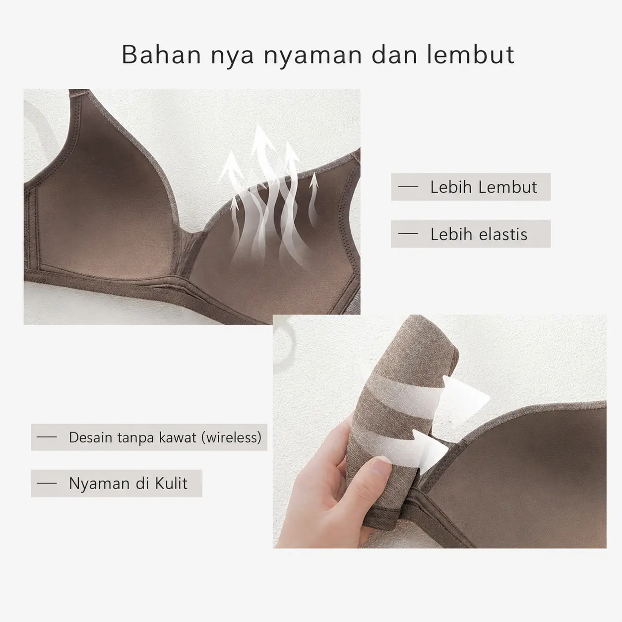 EDRAME bra push up tanpa kawat 637 dengan cup tipis — detail 9